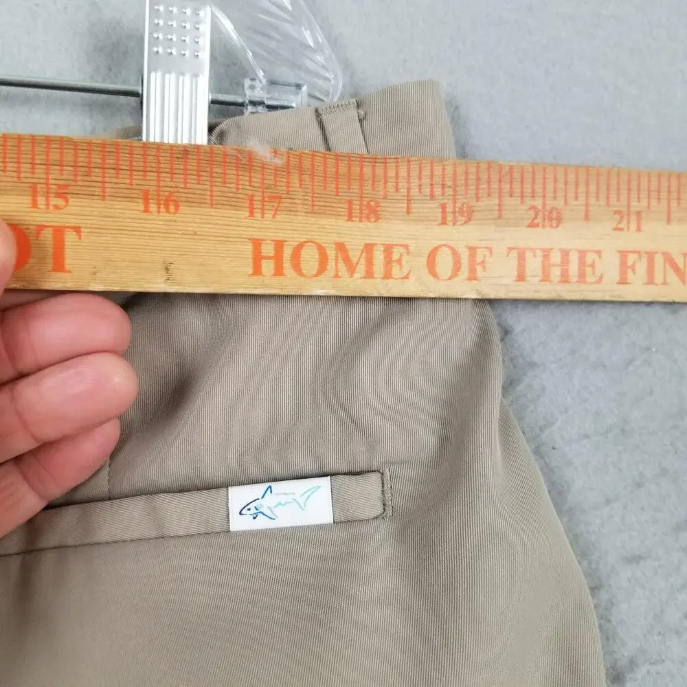 Greg‎ Norman Attack Life Pants Mens 36x30 Beige Khaki Golf Performance Polyester